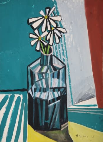 Photo 1 de l'œuvre "Stillleben Margeriten in einer Vase" par Josef Kilián sur art24