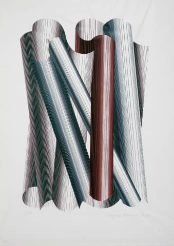 Foto 1 des Kunstwerks "Kompozice D I (blau-dunkelrot) / Komposition D I (22/50)" von Eugen Weidlich auf art24