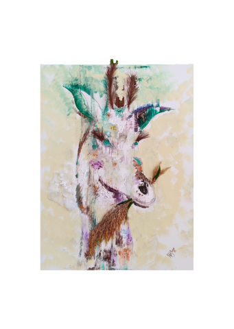 Image 1 of the artwork "The Giraffe feeding her Soul" by Madeleine Farhoumand on art24