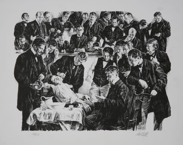 Bild 1 des Kunstwerks "Medizinstudenten im frühen 20. Jahrhundert (228/250)" von Paul Calle auf art24