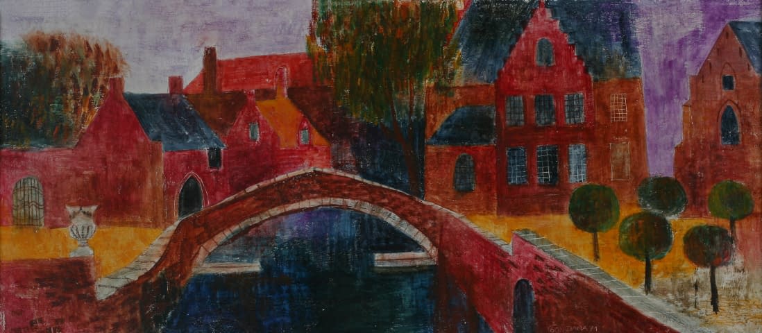 Image 1 de l'œuvre "Můstek v Bruggách (dt. Brücke in Brügge)" par Dana Hlobilová sur art24