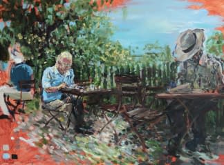 "On the terrace, again" von Judit Flamich auf art24