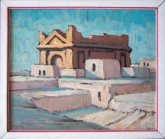 "Dmeir Syrie Temple romain (dt. römischer Tempel in Dmeir/ Ad-Dumair Syrien)" by Ch. A. Mangin on art24