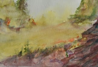"Sun Floods the Forest (Deutsch Sonne überflutet den Wald)" by Angela Roos-Maguire on art24