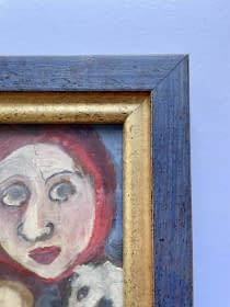 "Piros selyemkendős hölgy/ Frau im roten Seidentuch" von Katalin Szabadi auf art24