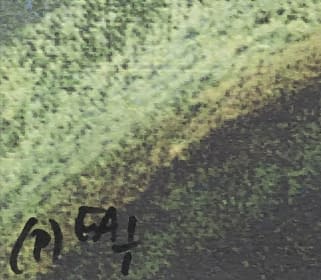 "Kék-Zöld Angyal (P) EA 1/1 / Blau-grüner Engel (P) EA 1/1" von János Aknay auf art24