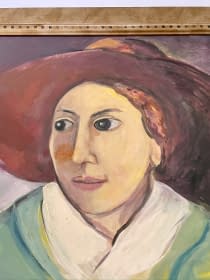 "Kalapos nő/ Eine Frau mit Hut" de Katalin Szabadi sur art24