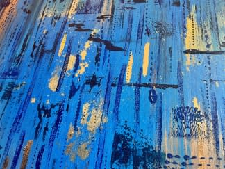 "Blue sky and gold sun" von PamKes auf art24