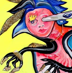 ""Selbstportrait als Elster" (2021)" by Verena Kandler on art24