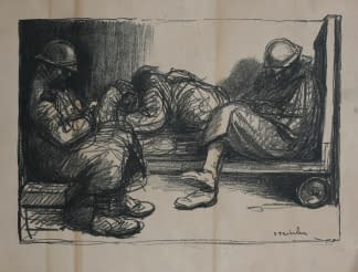 "Soldaten im Bunker 10/400" by Théophile Alexandre Steinlen on art24