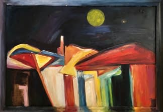 "Színes házak/ Bunte Häuser" de Katalin Szabadi sur art24