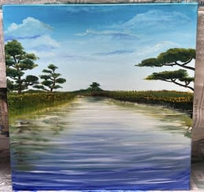 "Tag auf dem Fluss" von Anna Honcharenko auf art24