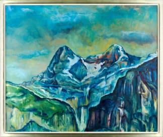 "Eiger, Mönch und Schwarzmönch (von Mürren aus)" von Valentin Roschacher auf art24