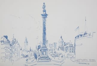 "Trafalgar Square, from National Gallery" by František Sembdner on art24