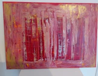 "Farbspiel in Rot und Gold" by Tanja Jasmin on art24