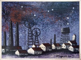 "Fabriklandschaft mit Siedlung" by Maximilian Hilpert on art24