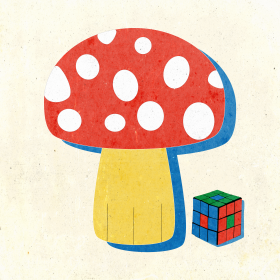 "Mushroom and Cube" von Mu auf art24