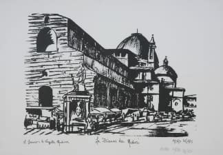 "«S. Lorenzo e le Capelle Medicee» (San Lorenzo und die Medici-Kapellen) aus der Serie: «La Firenze dei Medici» (14/120)" by Miro Wladi on art24