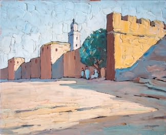 "Meknes Les remparts (dt.: Stadtmauer von Meknes (Marokko))" by Ch. A. Mangin on art24