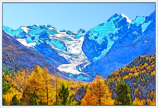"Engadin: Val Morteratsch mit Piz Bernina" by Joe Amberg on art24