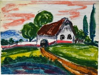 "Haus mit Zufahrt" by Milena Biblikova on art24