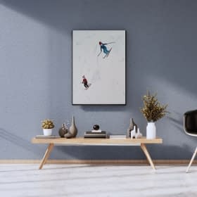 "Skiers on the hill" de Ani Petrosyan sur art24