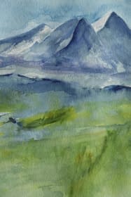 "Eiger, Mönch und Jungfrau im Föhn" von Angela Roos-Maguire auf art24