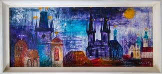 "Radniči a Týnské věče (dt. Rathaus und Teyntürme)" de Dana Hlobilová sur art24