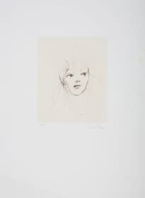 "Mädchenkopf mit langem Haar 128/275" by Leonor Fini on art24
