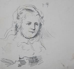 "Portraitstudie einer Frau" by Arthur Joseph Guéniot on art24