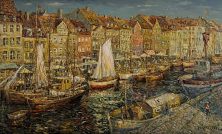 "Warm evening in Copenhagen" by Anton Kolokolov on art24