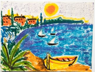 "Schiffe in der Bucht" by Milena Biblikova on art24