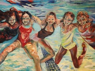 "Les copines de la piscine" von Marie-France Vuille auf art24
