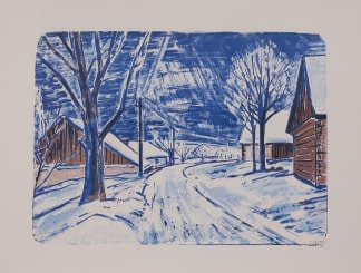 "Beschneites Dorf" de Jaroslav Grus sur art24