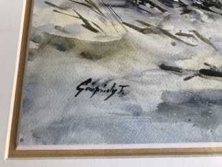"Téli Bánfalva/Bánfalva im Winter" de Tibor Gáspárdy sur art24