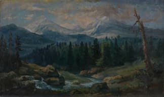 "Hroská parties bystřinou (dt. Bergfeste am Wildbach)" by Emanuel Pryl on art24