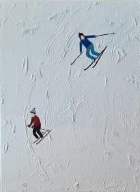 "Skiers on the hill" von Ani Petrosyan auf art24