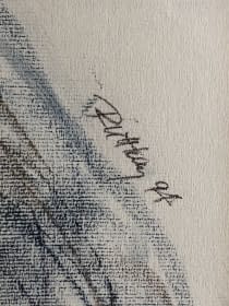 "Lecsúszott/Heruntergerutscht" von Ruttkay Sándor auf art24