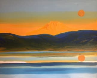 "Mondstimmung Pilatus Schweiz" by Ursina Müller on art24