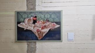 "Stillleben mit Popcorn und Donuts" de Hossfeld-Artwork sur art24
