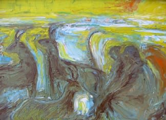 "Drei Ziegen mit Hirtinnen" by Ebba Sakel on art24