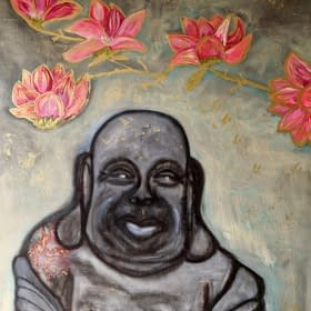 "Buddha under Cherry" von Art by Tina N. auf art24