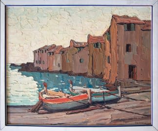 "Erbalunga Corse marine (Erbalunga Korsika Marine - Hafenmole)" by Ch. A. Mangin on art24