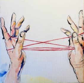 "Only game - triptych" von Katarina Babska Malikova auf art24