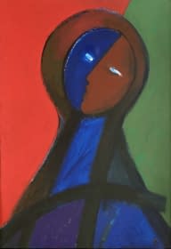 "Festőangyal/Maler Engel" von János Aknay auf art24