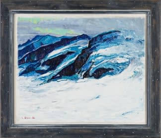 "Verschneite Bergpartie / Jungfraujoch" von Louis Ulrich Dürr auf art24