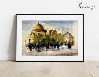 "Eastern cityscape" de samirartist sur art24