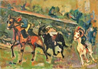 "Dostihy (dt. Pferderennen)" by Vilém Šimek on art24