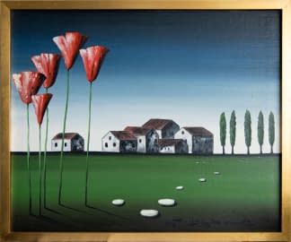 "Mohnblumen und Pappeln" by Maximilian Hilpert on art24