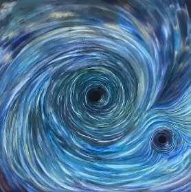 "Black hole in space" by Kamila Hyo Hlobil on art24